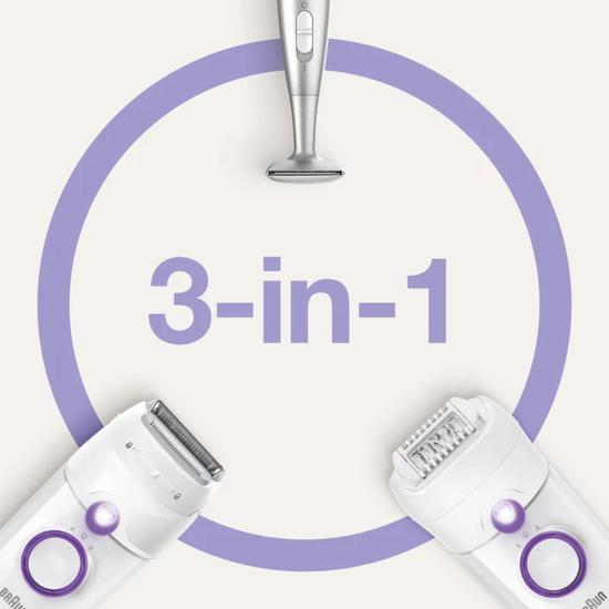 Braun Silk Epil 5 Power 5-825 Epilator With 3 extras, including bikini styler