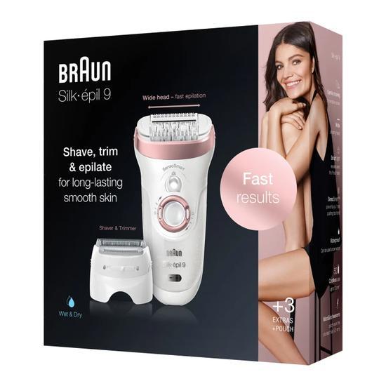 Braun Silk Epil 9-720 Wet & Dry Epilator With 3 Extras Including Shaver Head