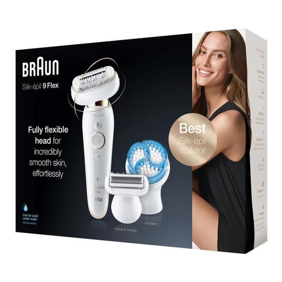 Braun Silk Epil 9 Flex 9010 Wet & Dry Epilator White/Gold