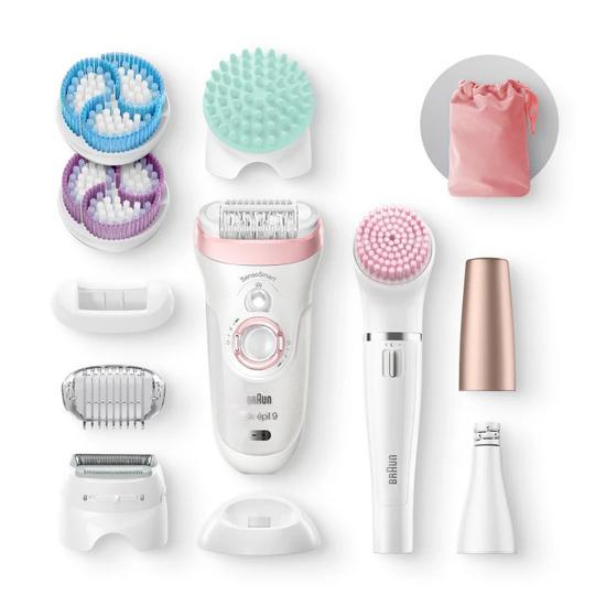 Braun Silk Epil Beauty Set 9 9/985 BS Wet & Dry Epilator With 8 Extras