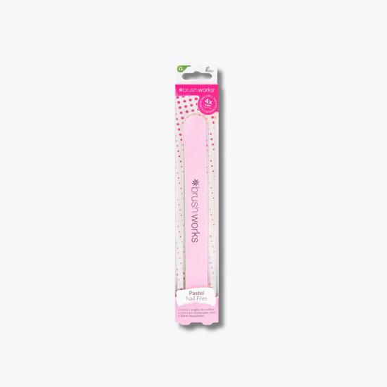 Brushworks Pastel Coloured Nail Files 4 Pack