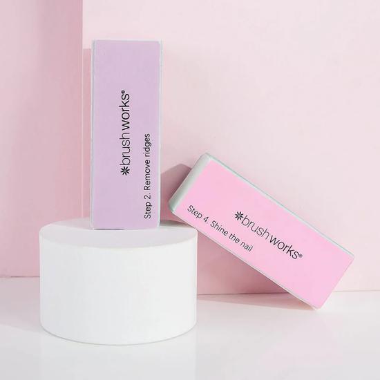 Brushworks Pastel Nail Buffing Blocks 2 Pack