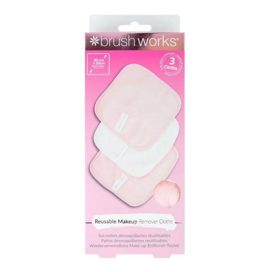 Brushworks Reusable Makeup Remover Cloths 3 Cloth Pack