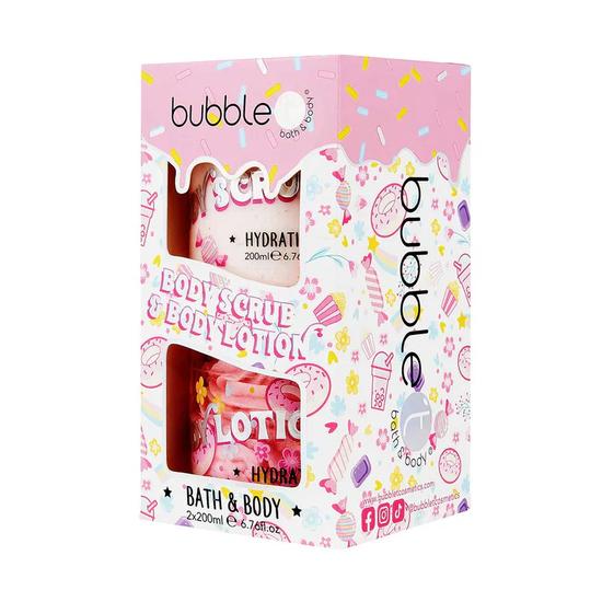 Bubble T Sweetea Body Scrub & Body Lotion Gift Set 2 x 200ml