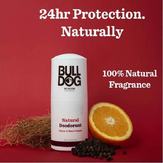 Bulldog Black Pepper & Vetiver Natural Deodorant 75ml