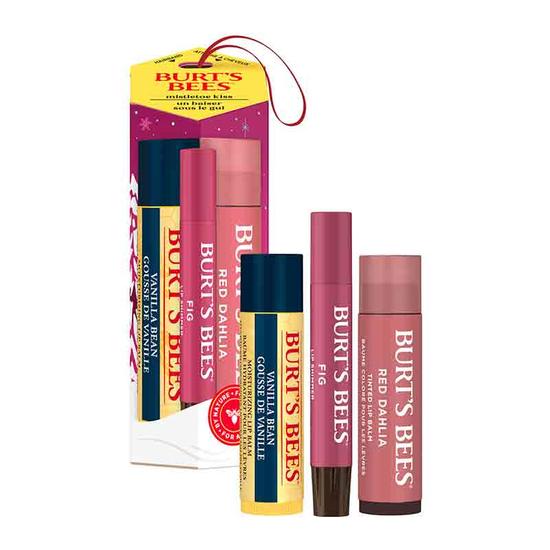 Burt's Bees Mistletoe Kiss Lip Balm Gift Set Pink