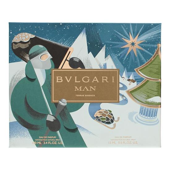 Bvlgari Man Terrae Essence Eau De Parfum 100ml + 15ml Gift Set For Him 100ml