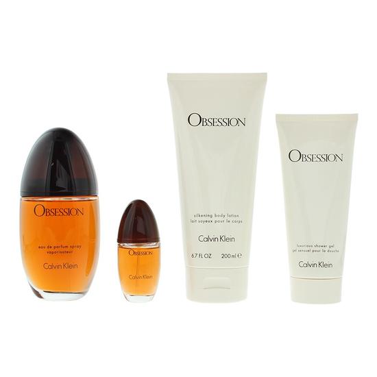 Calvin Klein Obsession Eau De Parfum Gift Set 4 Piece