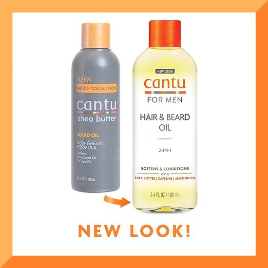Cantu Men Hair & Beard Oil Soften Conditions Shea Butter Almond Oil 100ml