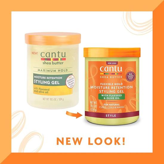 Cantu Shea Butter Moisture Retention Styling Gel With Flaxseed & Olive Oil 524g