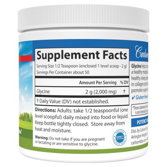 Carlson Labs Glycine Amino Acid Powder 100g