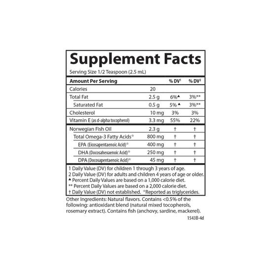 Carlson Labs Kid's The Very Finest Fish Oil 800mg Mixed Berry Liquid 500ml