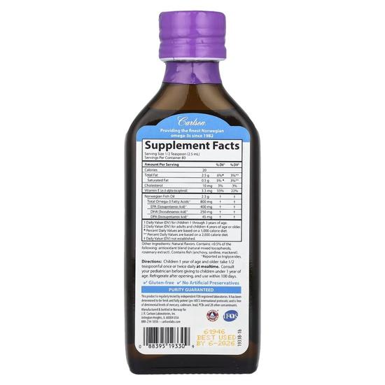 Carlson Labs Kid's The Very Finest Fish Oil 800mg Natural Mixed Berry 200ml