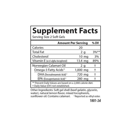 Carlson Labs Smart Omega-3 1000mg Natural Lemon Softgels + 30 90 Softgels