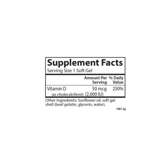 Carlson Labs Vitamin D3 2000iu Softgels 120 Softgels