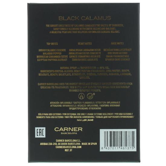 Carner Barcelona Black Calamus Eau De Parfum 50ml