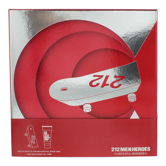 Carolina Herrera 212 Heroes Eau De Toilette 90ml + Shower Gel 100ml Gift Set 90ml