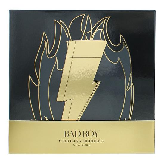 Carolina Herrera Bad Boy Eau De Toilette Gift Set For Him 100ml