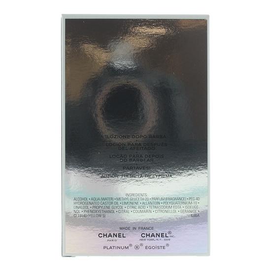 CHANEL Egoiste Platinum Aftershave Lotion For Him 100ml
