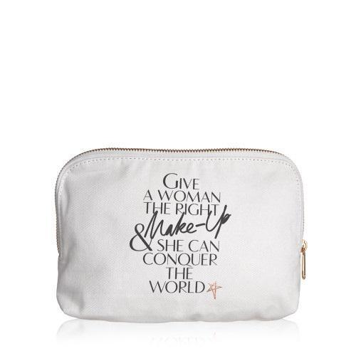 Charlotte Tilbury Makeup Bag Lip Print Canvas Makeup Bag