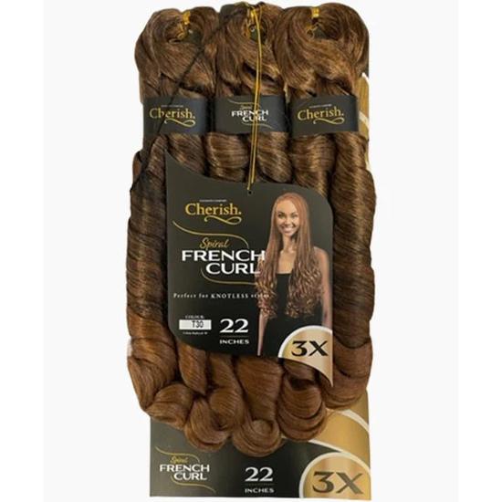 Cherish Spiral French Curl Braid Pre Stretched 3x 22" 22 Inches / 30