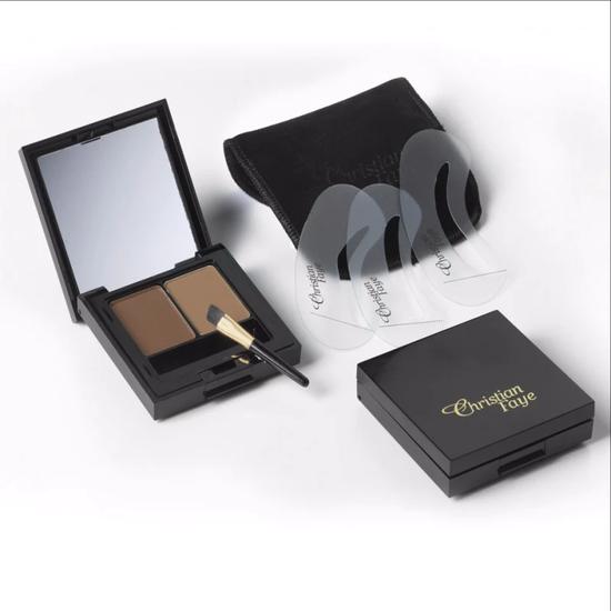 Christian Faye Eyebrow Duo Kit Dark Brown