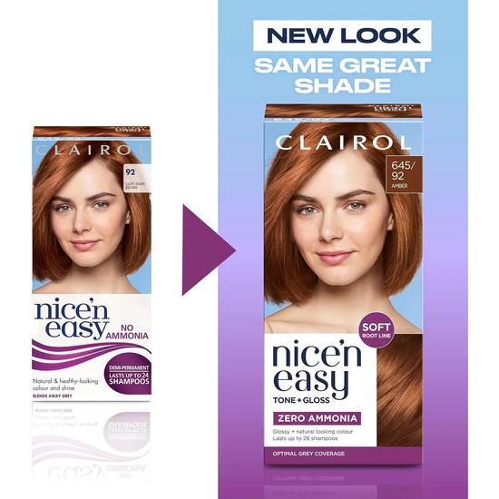 Clairol Nice'n Easy Tone+Gloss Semi Permanent Hair Dye 550/81 Mahogany