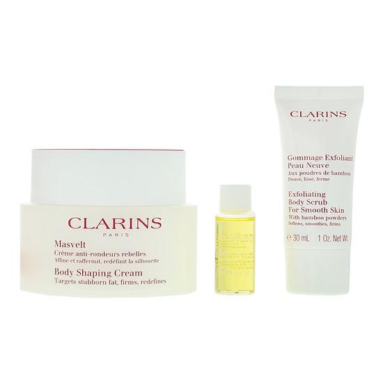 Clarins A Beautiful Body Gift Set Body Cream, Body Scrub + Tonic Body Oil 200ml