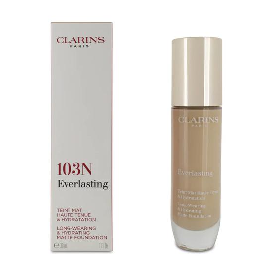Clarins Everlasting Foundation 103n Ivory Hydrating Matte 30ml