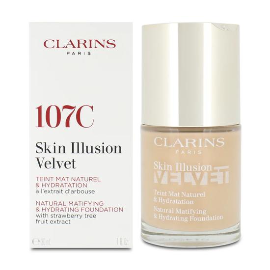 Clarins Skin Illusion Velvet Foundation 107c Medium Cool Beige