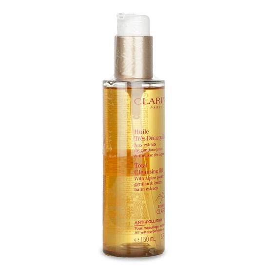 Clarins Total Cleansing Oil With Alpine Golden Gentian & Lemon Balm Extracts All Waterproof Make-up 150ml