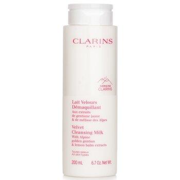 Clarins Velvet Cleansing Milk With Alpine Golden Gentian & Lemon Balm Extracts 200ml