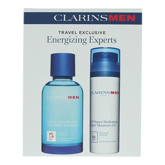 ClarinsMen Energising Experts Gift Set Aftershave Energizer + SuperMoisture Gel 100ml