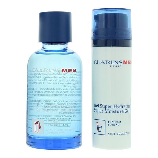 ClarinsMen Energising Experts Gift Set Aftershave Energizer + SuperMoisture Gel 100ml