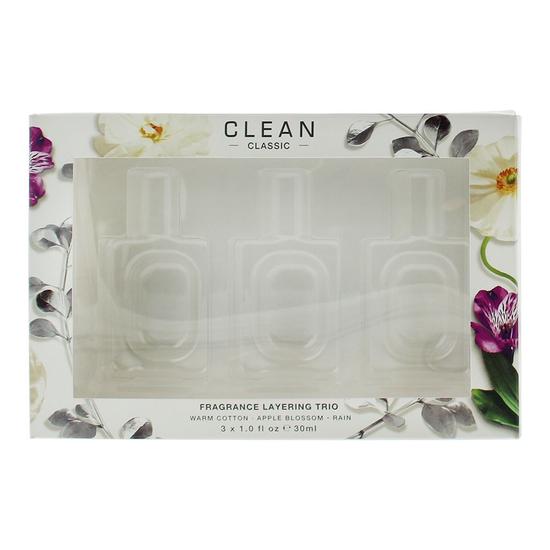 CLEAN Classic Fragrance Layering Trio Warm Cotton, Apple Blossom, Rain 30ml