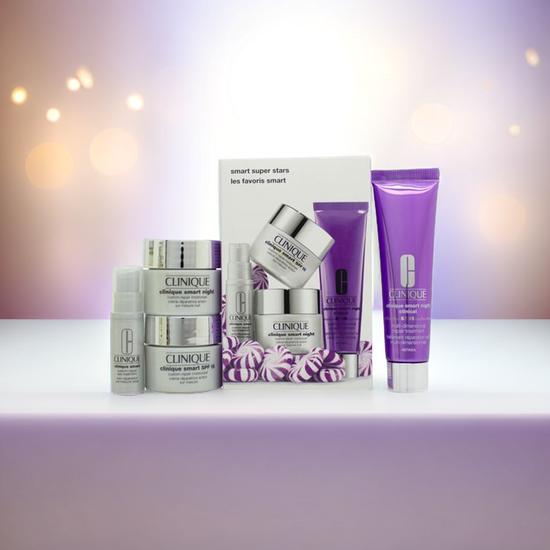 Clinique Super Smart Stars Gift Set 30ml Night Face Cream + 15ml Day Face Cream + 15ml Night Face Cream + 5ml Eye Cream