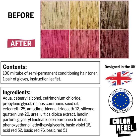Color Rebel London Be Pink Conditioning Hair Toner 100ml