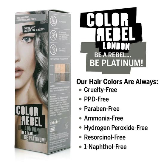 Color Rebel London Be Platinum Conditioning Hair Toner 100ml