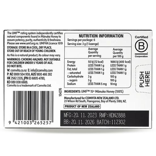 Comvita Honey Lozenges UMF15+ 18g