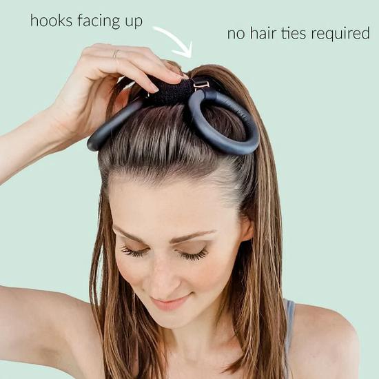 Cordina Hair Satin Flower Curl + Claw Clips 4 Rings Medium Hair