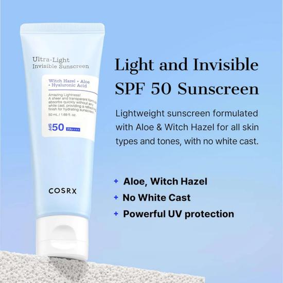 CosRx Ultra Light Invisible Sunscreen SPF 50 50ml