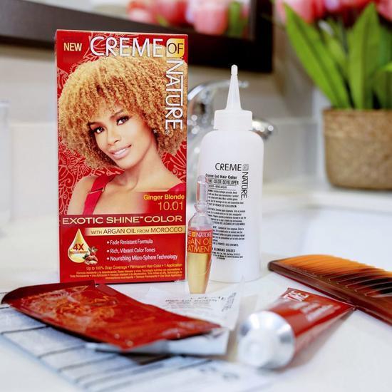 Creme Of Nature Exotic Shine Permanent Hair Colour Medium Warm Brown,7.3