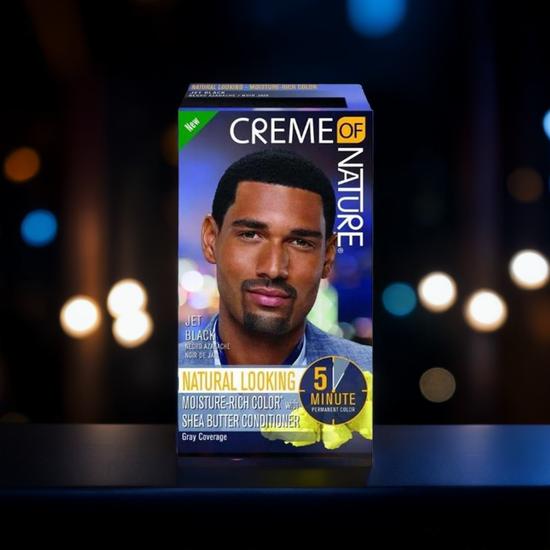 Creme Of Nature Permanent Hair Colour For Men Rich Black