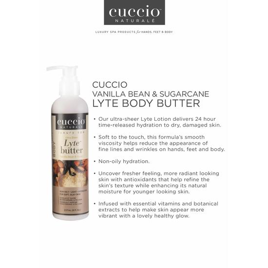 Cuccio Vanilla Bean & Sugarcane Lyte Body Butter 237ml