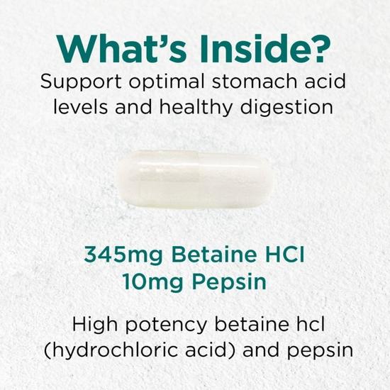 Cytoplan Betaine & Pepsin 345mg/10mg Capsules 60 Capsules