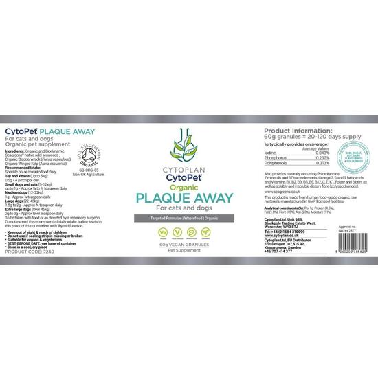 Cytoplan CytoPet Cytopet Plaque Away 60g