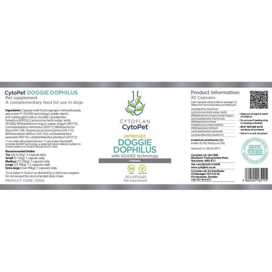 Cytoplan CytoPet Doggie-Dophilus With GUARD Capsules 30 Capsules