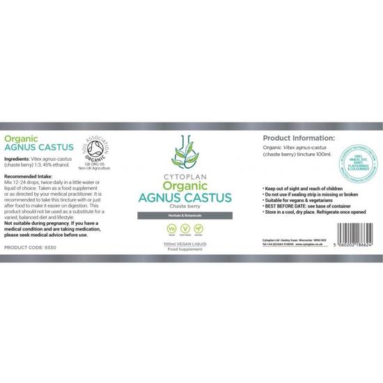 Cytoplan Organic Agnus Castus Tincture 100ml
