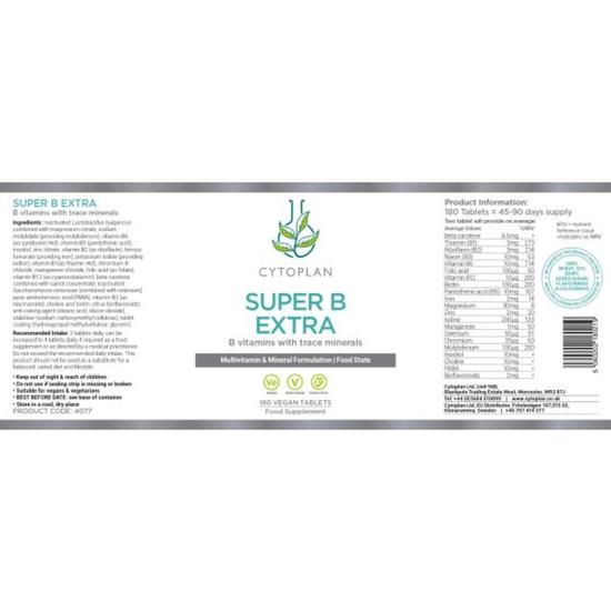 Cytoplan Super B Extra Tablets 60 Tablets