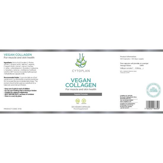 Cytoplan Vegan Collagen Capsules 120 Capsules